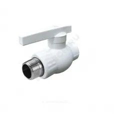 Кран шаровой PP-R белый Дн 25х3/4" Ру25 НР VALFEX 10144225