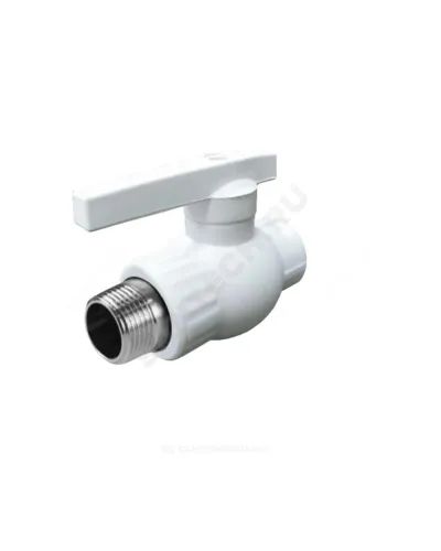 Кран шаровой PP-R белый Дн 25х3/4 Ру25 НР VALFEX 10144225