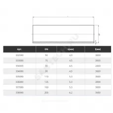 Труба PP-MD б/раструб бесшумная светло-серая Skolan Safe SKGL Дн 58х4,0 (DN50) б/нап L=3,0м Ostendorf 332080