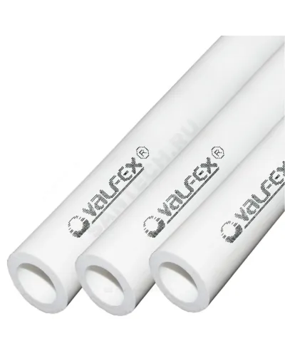 Труба PP-R белая Дн 25х4,2 Ру20 SDR6 Т<80С L=2м VALFEX 101020252 .