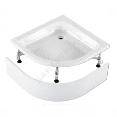 Поддон душевой акриловый полукруглый Classic S 800х800х300 с противоскользящим покрытием белый МетаКам АПS_011740
