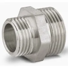 Ниппель латунь никель переходной Ду 40х32 (1 1/2"х1 1/4") НР LD LD.67.503.40х32
