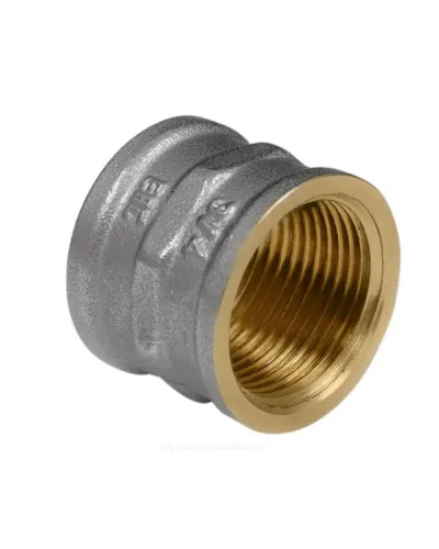 Муфта латунь никель Ду 50 (2) ВР/ВР 9018 ГОСТ 32585-2013 Aquasfera 9018-06