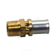 Муфта для МП/PE-X труб латунь пресс Дн 16х1/2" НР RM107 Giacomini RM107Y033
