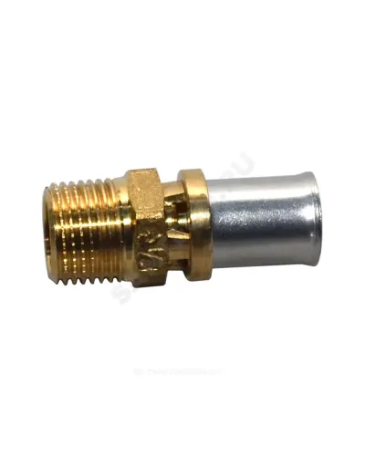 Муфта для МП/PE-X труб латунь пресс Дн 16х1/2 НР RM107 Giacomini RM107Y033