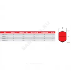 Бак расширительный мембранный для отопления 12 л 6 бар 3/4" НР Flexcon R Flamco 16014RU