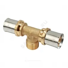 Тройник для МП/PE-X труб латунь пресс Дн 32х1"х32 НР RM153 Giacomini RM153Y059
