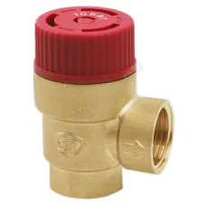 Клапан предохранительный угловой латунь Ду 15х15 ВР G1/2"хG1/2" Рср=10бар Benarmo