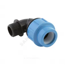 Отвод компрессионный ПЭ Дн 20х1/2"х90гр НР Джилекс 9270