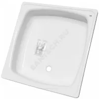 Поддон душевой стальной квадрат Standart 800х800х130 гладкий белый White Wave (Караганда)
