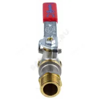 Кран шаровой водоразборный латунь со штуцером 1019 Euro Ду 15 Ру16 НР/штуц G1/2" рычаг L=133мм Aquasfera 1019-01.