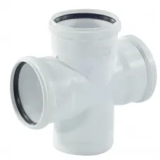 Крестовина PP-H 1-плоскостная бесшумная белая RAUPIANO PLUS Дн 110х110х110х87гр б/нап в/к Rehau 11215541001