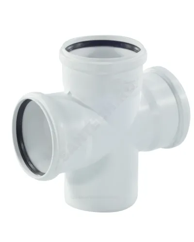 Крестовина PP-H 1-плоскостная бесшумная белая RAUPIANO PLUS Дн 110х110х110х87гр б/нап в/к Rehau 11215541001