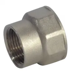 Муфта латунь никель переходная Ду 25х20 (1"х3/4") ВР/ВР RTP (РосТурПласт) 25173