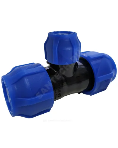 Тройник компрессионная ПЭ переходной Дн 25х20 Ру16 VALFEX 1210012252025