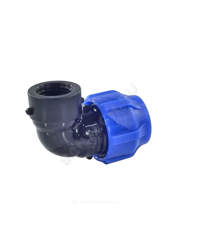 Отвод компрессионная ПЭ Дн 20х3/4х90гр ВР Ру16 750 VALFEX 1210012320034