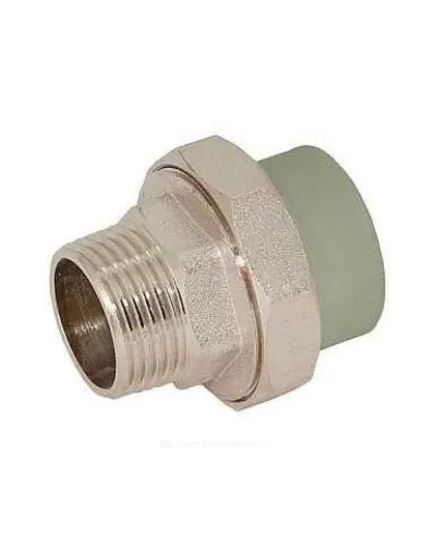 Муфта PP-R комбинированная разъемная серая Дн 25х3/4 НР RTP (РосТурПласт) 15520