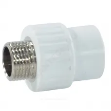 Муфта PP-R комбинированная белая Дн 20х1/2" НР RTP (РосТурПласт) 10662