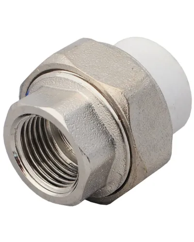 Муфта PP-R комбинированная разъемная белая Дн 25х3/4 ВР VALFEX 10155020