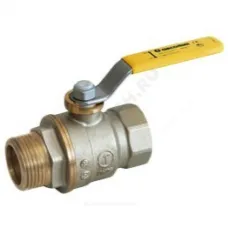 Кран шаровой латунь никель газ R734LG Ду 15 ВР/НР полнопроходной рычаг Giacomini R734LGAX003