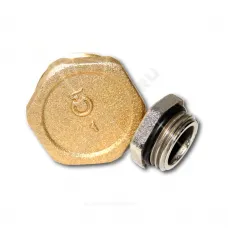 Заглушка латунь Ду 20 (3/4") без уплотнительного кольца НР Цветлит ZW50066