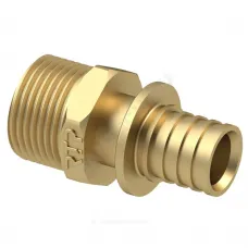 Муфта для PE-X/PE-RT труб аксиальная латунь Дн 16х1/2" НР RTP (РосТурПласт) 28307