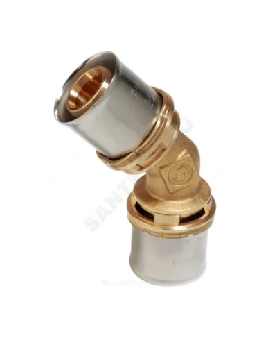 Угольник для МП/PE-X труб латунь пресс Дн 63х45гр RM144 Giacomini RM144Y014
