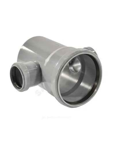 Крестовина PP-H 1-плоскостная серый Дн 110х50х50х87гр б/нап в/к VALFEX 27211550