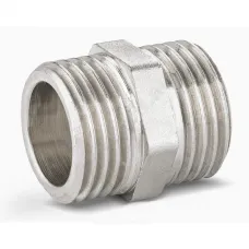Ниппель латунь никель Ду 15 (1/2") НР LD LD.67.501.15
