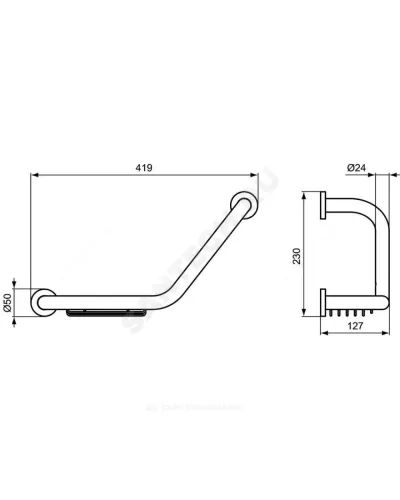 Поручень с мыльницей IOM хром Ideal Standard A9114AA