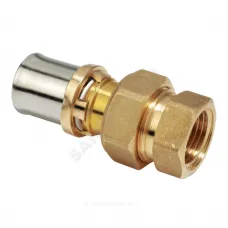 Муфта разъемная для МП/PE-X труб латунь пресс Дн 16х1/2" ВР RM18 Giacomini RM18Y033