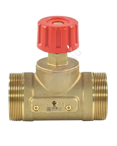 Клапан запорный ручной латунь CDT Ду 50 G2 1/4 A Ру16 НР Kvs=16м3/ч без ниппелей Danfoss 003Z7702