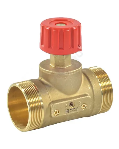 Клапан запорный ручной латунь CDT Ду 50 G2 1/4 A Ру16 НР Kvs=16м3/ч без ниппелей Danfoss 003Z7702