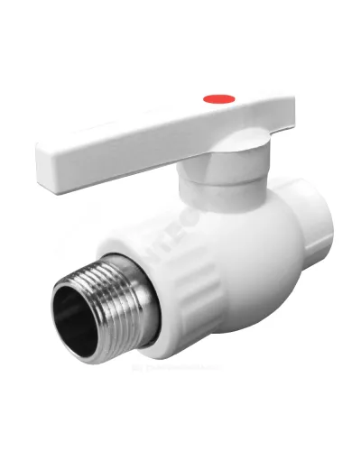 Кран шаровой PP-R белый Дн 32х1 НР VALFEX 10144232