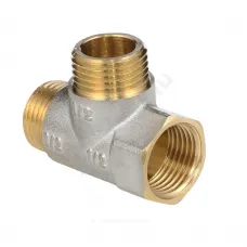 Тройник латунь никель Ду 15 (1/2") ВР/НР/НР Aquasfera 9035-01