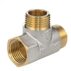 Тройник латунь никель Ду 15 (1/2") ВР/НР/НР Aquasfera 9035-01