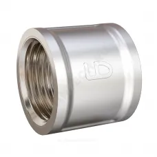 Муфта латунь никель Ду 32 (1 1/4") ВР/ВР LD LD.67.506.32