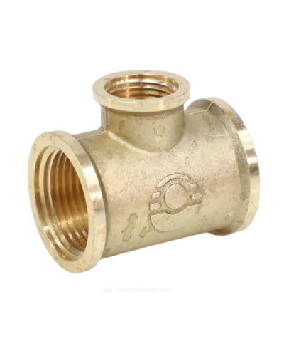 Тройник латунь переходной Ду 15х20х15 (1/2х3/4х1/2) ВР VALFEX VF.750.L.012.034.012