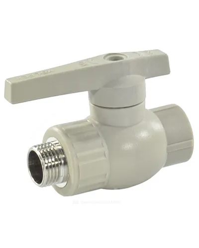 Кран шаровой PP-R серый Дн 25х3/4 НР VALFEX 10144225Г