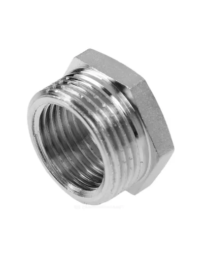 Футорка латунь хром Ду 15х10 (1/2х3/8) НР/ВР R93 Giacomini R93X006
