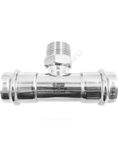 Тройник сталь нерж AISI 304 Дн 35х1х35 пресс/НР SantechSystems