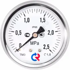 Манометр гидрозаполненный ТМ-320Т.20 осевой Дк63мм 0-0,6 МПа кл.1,5 G1/4" силикон Росма 00000030734
