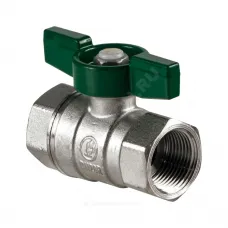 Кран шаровой латунь хром R251W Ду 10 Ру42 ВР бабочка зеленая Giacomini R251WX022