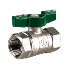 Кран шаровой латунь хром R251W Ду 10 Ру42 ВР бабочка зеленая Giacomini R251WX022