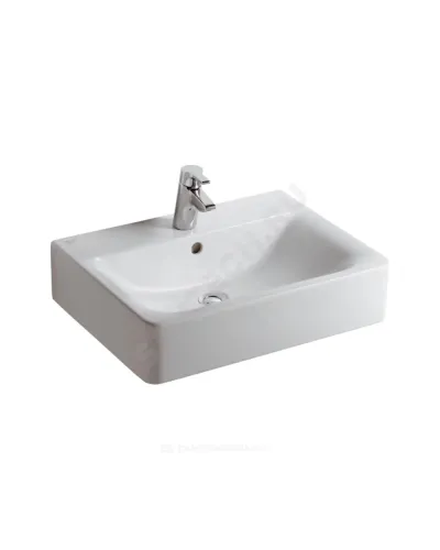 Умывальник подвесной Connect CUBE 60 1 отверстие под смеситель по центру белый Ideal Standard E794501