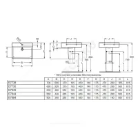 Умывальник подвесной Connect CUBE 60 1 отверстие под смеситель по центру белый Ideal Standard E794501