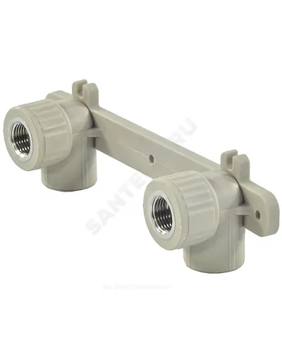 Планка PP-R монтажная серая Дн 20х1/2 ВР под смеситель VALFEX 10124020Г