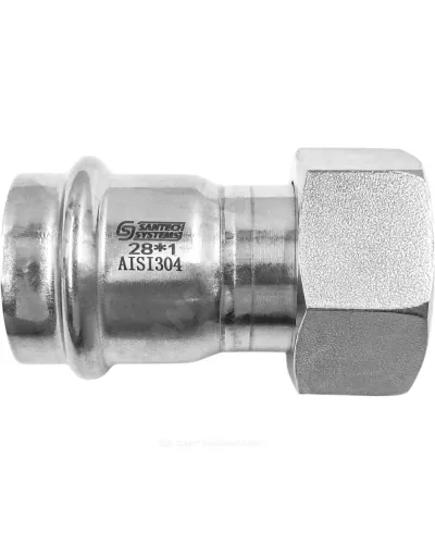Муфта сталь нерж AISI 304 Дн 15х1/2 пресс/нак/гайка SantechSystems