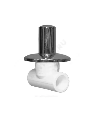 Клапан (вентиль) PP-R запорный белый хромированный Дн 25 Ру25 VALFEX 11154025