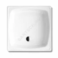 Поддон душевой стальной квадрат Standart Plus 800х800х130 рифленый белый White Wave (Караганда)
